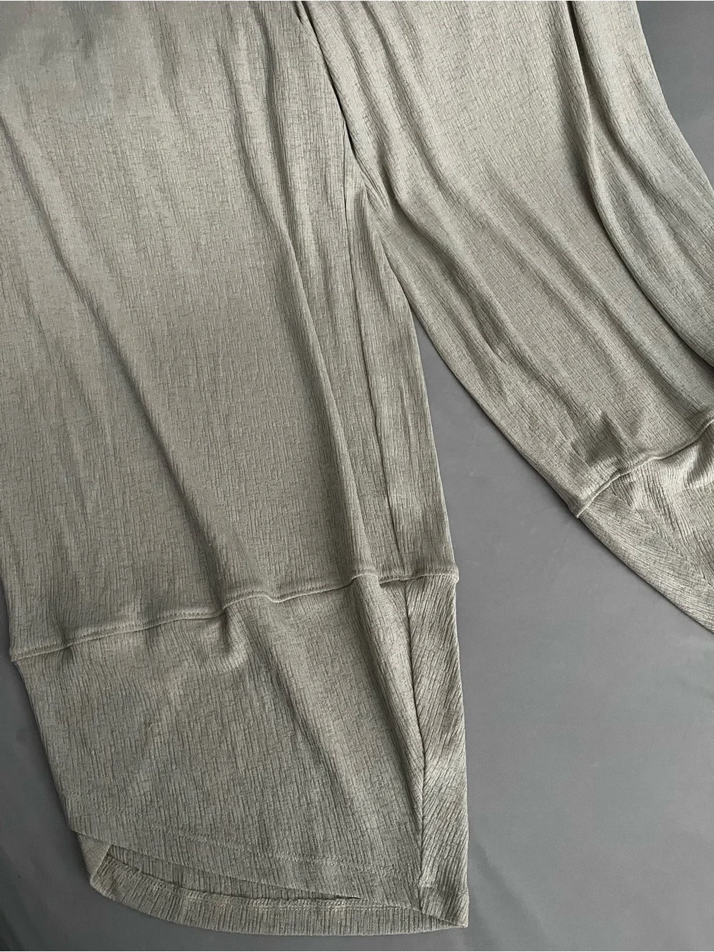 NWT FREE PEOPLE Light Gray Wide-Leg Lounge Pants - Picture 2 of 6